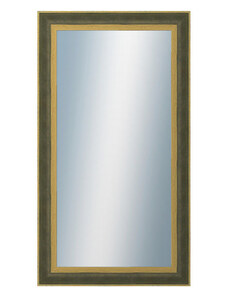 DANTIK - Zarámované zrcadlo - rozměr s rámem cca 50x90 cm z lišty ZVRATNÁ zelenozlatá plast (3070)