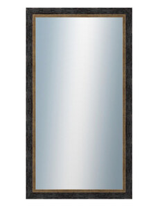 DANTIK - Zarámované zrcadlo - rozměr s rámem cca 50x90 cm z lišty CARRARA hnědočerná (2948)