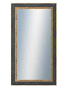 DANTIK - Zarámované zrcadlo - rozměr s rámem cca 50x90 cm z lišty ZVRATNÁ modrozlatá plast (3068)