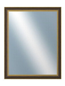 DANTIK - Zarámované zrcadlo - rozměr s rámem cca 80x100 cm z lišty ZVRATNÁ černozlatá plast (3071)