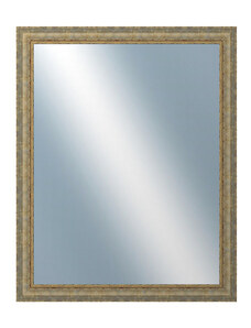 DANTIK - Zarámované zrcadlo - rozměr s rámem cca 80x100 cm z lišty ZVRATNÁ bílozlatá plast (3067)