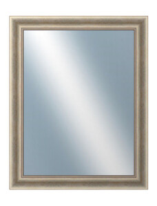 DANTIK - Zarámované zrcadlo - rozměr s rámem cca 80x100 cm z lišty KŘÍDLO velké stříbrné patina (2773)