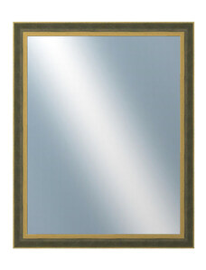 DANTIK - Zarámované zrcadlo - rozměr s rámem cca 80x100 cm z lišty ZVRATNÁ zelenozlatá plast (3070)