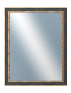 DANTIK - Zarámované zrcadlo - rozměr s rámem cca 80x100 cm z lišty ZVRATNÁ modrozlatá plast (3068)