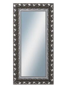 DANTIK - Zarámované zrcadlo - rozměr s rámem cca 50x100 cm z lišty ROKOKO grafitová (2884)
