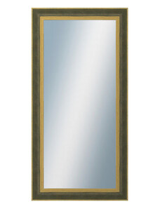DANTIK - Zarámované zrcadlo - rozměr s rámem cca 50x100 cm z lišty ZVRATNÁ zelenozlatá plast (3070)