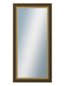 DANTIK - Zarámované zrcadlo - rozměr s rámem cca 50x100 cm z lišty ZVRATNÁ černozlatá plast (3071)