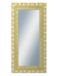 DANTIK - Zarámované zrcadlo - rozměr s rámem cca 50x100 cm z lišty ROKOKO zlatá házená (2882)