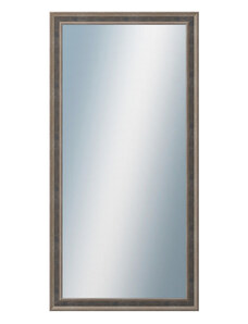 DANTIK - Zarámované zrcadlo - rozměr s rámem cca 50x100 cm z lišty TOOTH malá stříbrno černá (3164)