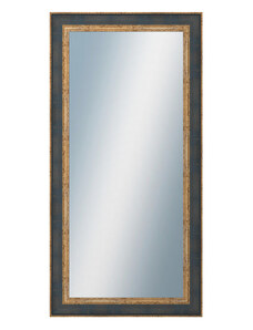 DANTIK - Zarámované zrcadlo - rozměr s rámem cca 50x100 cm z lišty ZVRATNÁ modrozlatá plast (3068)