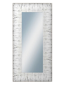 DANTIK - Zarámované zrcadlo - rozměr s rámem cca 50x100 cm z lišty SAUDEK bílá černé čáry (2512)