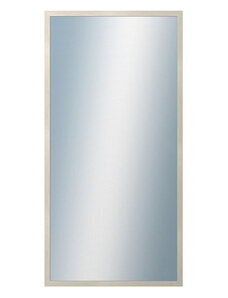 DANTIK - Zarámované zrcadlo - rozměr s rámem cca 50x100 cm z lišty KASETTE bílá prodřená (2756)