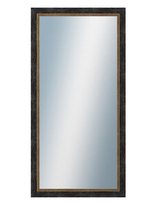 DANTIK - Zarámované zrcadlo - rozměr s rámem cca 50x100 cm z lišty CARRARA hnědočerná (2948)