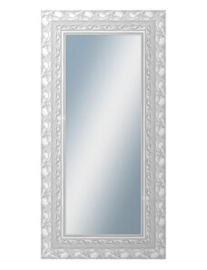 DANTIK - Zarámované zrcadlo - rozměr s rámem cca 50x100 cm z lišty ROKOKO stříbrná házená (2881)