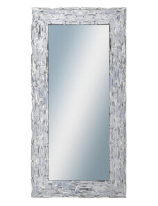 DANTIK - Zarámované zrcadlo - rozměr s rámem cca 50x100 cm z lišty Travertino stříbrné (2893)