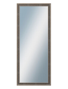 DANTIK - Zarámované zrcadlo - rozměr s rámem cca 50x120 cm z lišty TOOTH malá stříbrno černá (3164)