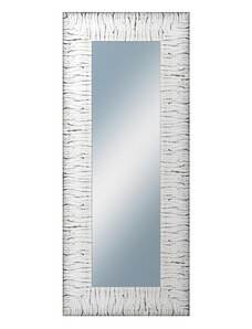 DANTIK - Zarámované zrcadlo - rozměr s rámem cca 50x120 cm z lišty SAUDEK bílá černé čáry (2512)