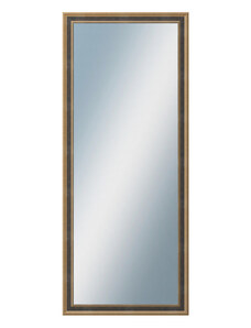 DANTIK - Zarámované zrcadlo - rozměr s rámem cca 50x120 cm z lišty TOOTH malá zlato černá (3163)