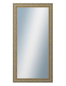 DANTIK - Zarámované zrcadlo - rozměr s rámem cca 60x120 cm z lišty ZVRATNÁ bílozlatá plast (3067)