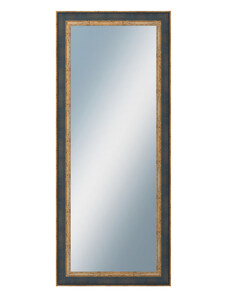 DANTIK - Zarámované zrcadlo - rozměr s rámem cca 50x120 cm z lišty ZVRATNÁ modrozlatá plast (3068)