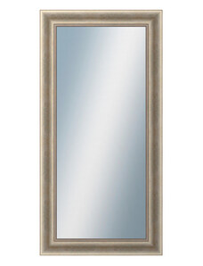 DANTIK - Zarámované zrcadlo - rozměr s rámem cca 60x120 cm z lišty KŘÍDLO velké stříbrné patina (2773)