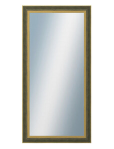 DANTIK - Zarámované zrcadlo - rozměr s rámem cca 60x120 cm z lišty ZVRATNÁ zelenozlatá plast (3070)