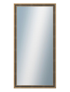 DANTIK - Zarámované zrcadlo - rozměr s rámem cca 60x120 cm z lišty TOOTH malá zlato černá (3163)