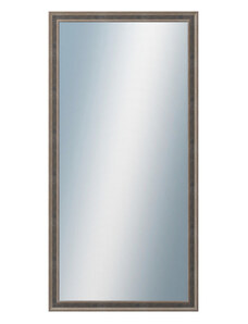 DANTIK - Zarámované zrcadlo - rozměr s rámem cca 60x120 cm z lišty TOOTH malá stříbrno černá (3164)