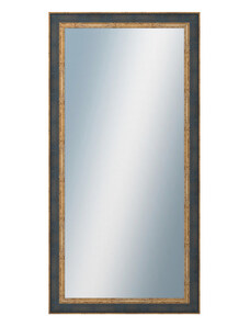 DANTIK - Zarámované zrcadlo - rozměr s rámem cca 60x120 cm z lišty ZVRATNÁ modrozlatá plast (3068)
