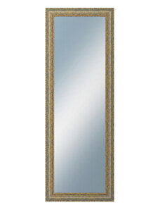 DANTIK - Zarámované zrcadlo - rozměr s rámem cca 50x140 cm z lišty ZVRATNÁ bílozlatá plast (3067)
