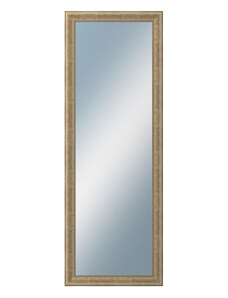 DANTIK - Zarámované zrcadlo - rozměr s rámem cca 50x140 cm z lišty KŘÍDLO malé zlaté patina (2774)