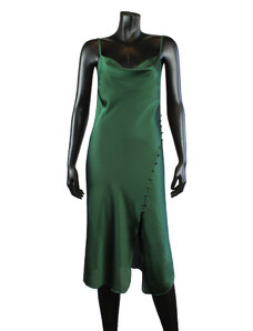 Saténové šaty Donna 1783 tm.zele