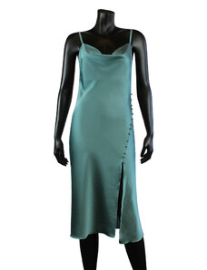 Saténové šaty Donna 1783 tyrkysové