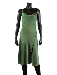 Saténové šaty Donna 1783 zelené