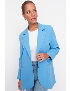 Trendyol Blue Woven Lined Blazer Jacket