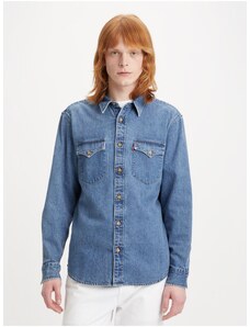 Levi's Modrá pánská džínová košile Levi's Western - Pánské
