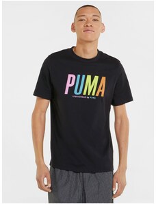 Černé pánské tričko s potiskem Puma Graphic - Pánské