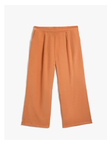 Koton Plisované kalhoty se širokými nohavicemi