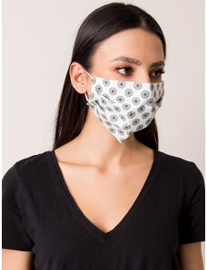 Fashionhunters Bílá vzorovaná ochranná maska