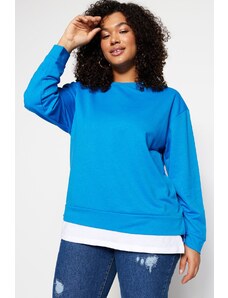 Trendyol Curve Saks Bottom T-Shirt Pull-out Look Knitted Sweatshirt