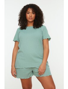 Trendyol Curve Mint Knitted Pajamas Set