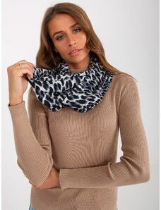 Fashionhunters Dámský šedý leopardí šátek