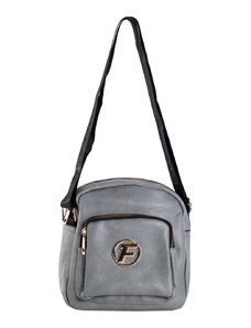 Fashionhunters Malá taška z ekokůže v šedé barvě