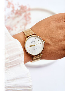 Kesi Dámský vodotěsný analogový hodinkový náramek Giorgio&Dario zlato-stříbrný