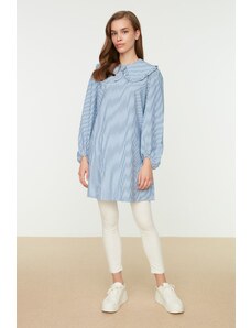 Trendyol Baby Blue Deserts Woven Cotton Tunic