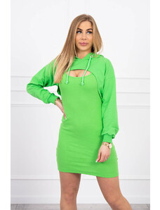 Kesi Šaty s mikinou zelené neonové