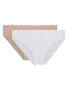 DIM BODY TOUCH COTTON SLIP 2x - Women's cotton panties 2 pcs - white - body