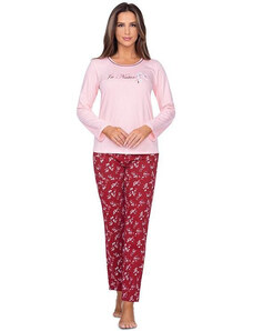 Regina Dámské pyžamo Grace růžové s potiskem