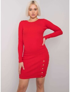 Fashionhunters Červené vypasované šaty Aneeka RUE PARIS