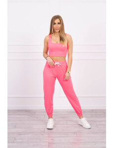 Kesi Set top+kalhoty růžové neonové